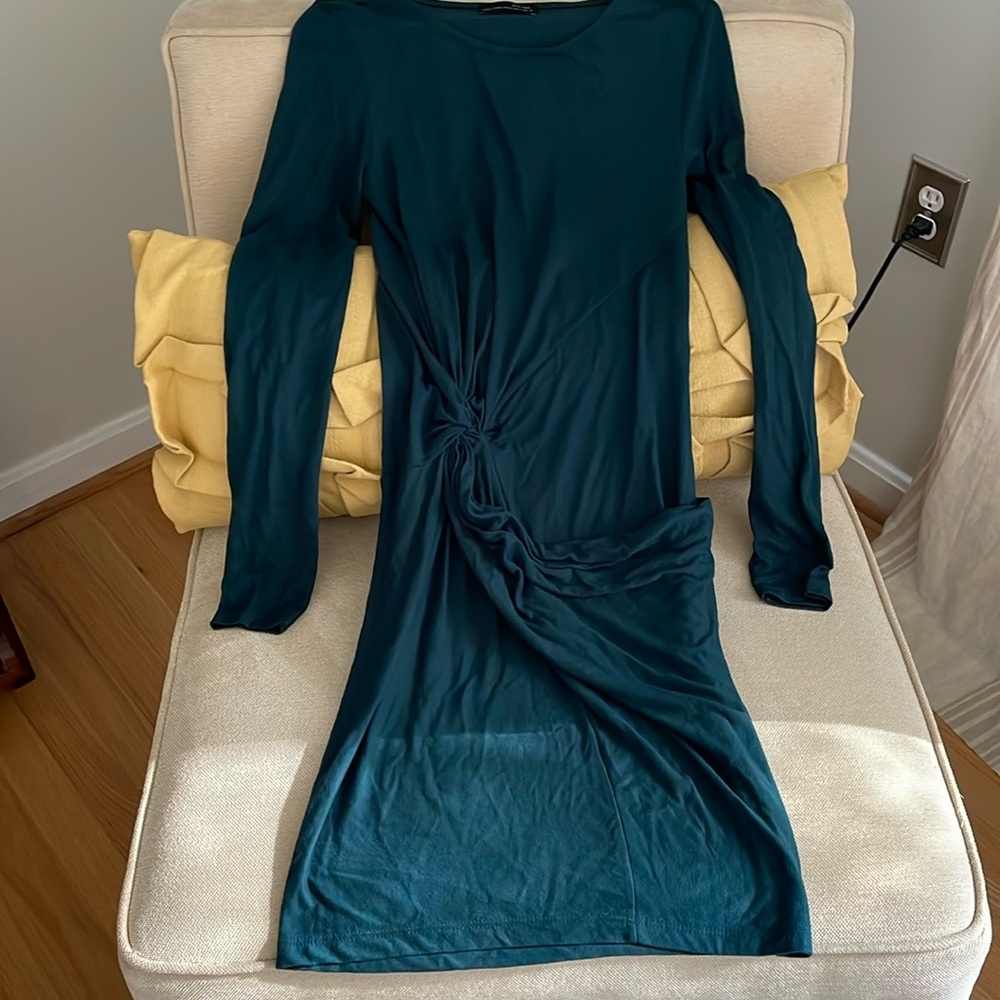 Zara Knit Dress Size S Dark Green